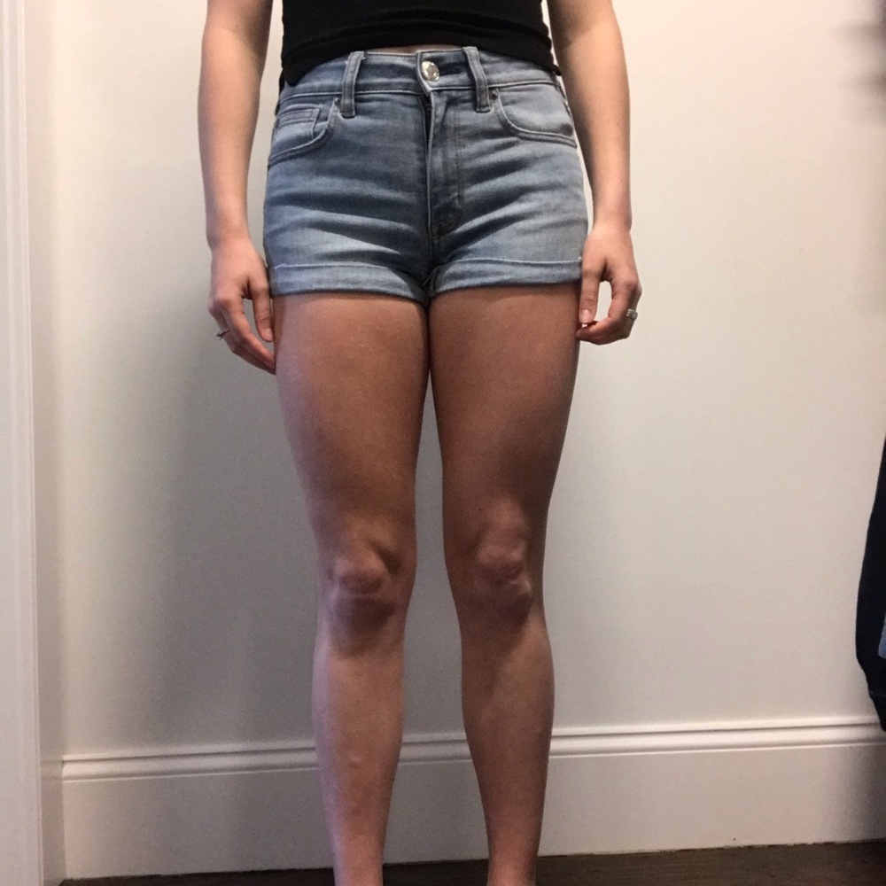 American Eagle light wash jean shorts